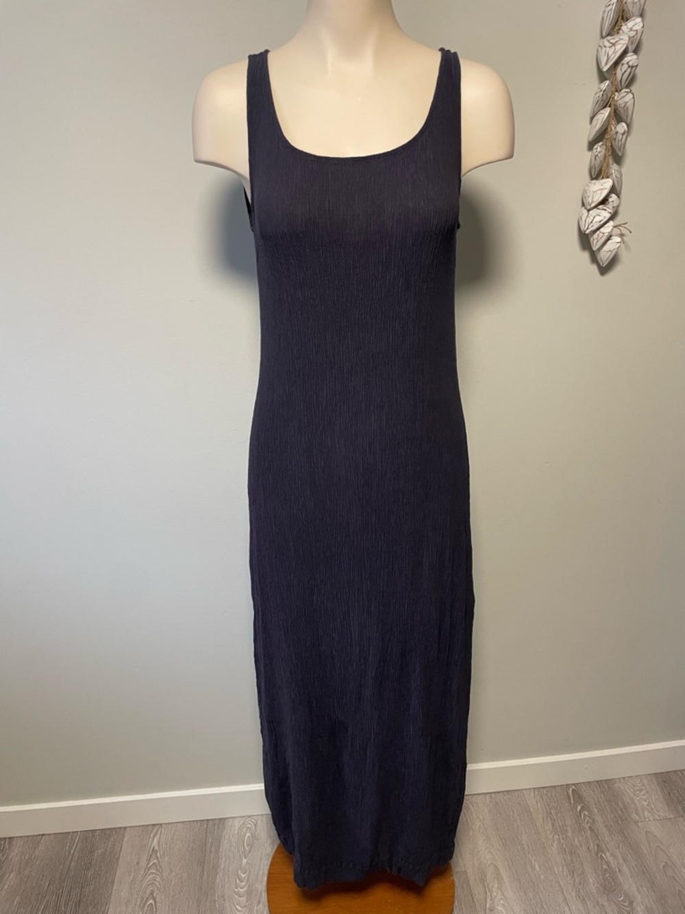 Grizas Silk Blend Crinkle Maxi Tank Dress Medium Sleeveless Lithuania Lagenlook